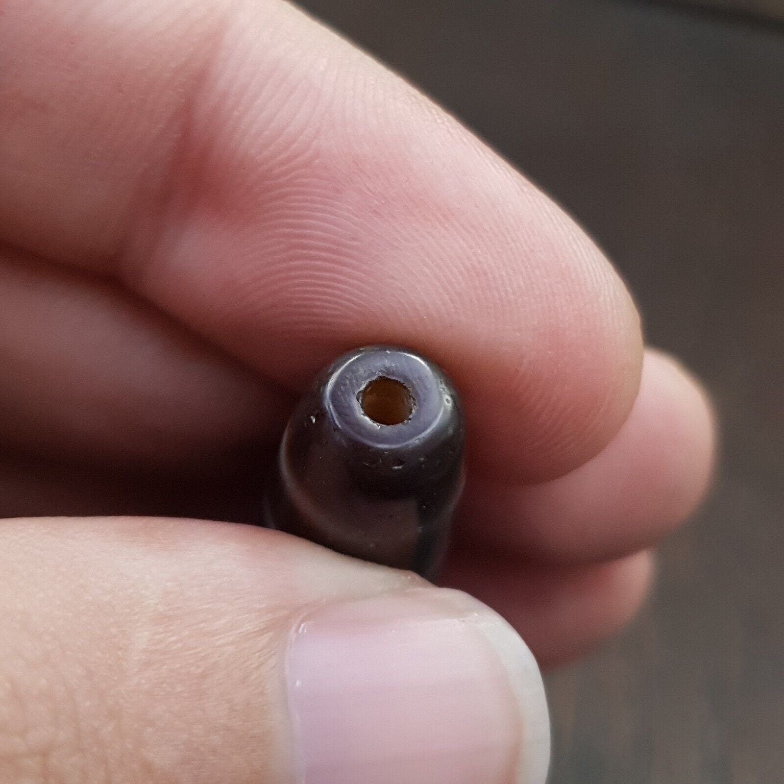 Tibetan Nepalese 2 Eyes Antique Agate stone Dzi Bead Amulet HQ-A-7