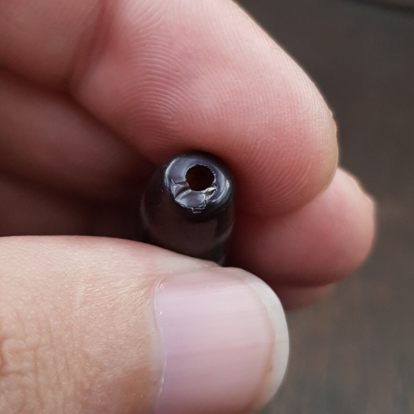 Tibetan Nepalese 2 Eyes Antique Agate stone Dzi Bead Amulet HQ-A-7