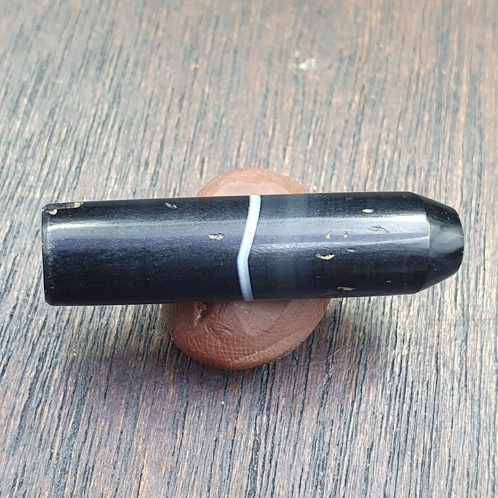 Antique Old Yemeni Agate Natural Rare pattern Banded Agate Bead  BD-A-6