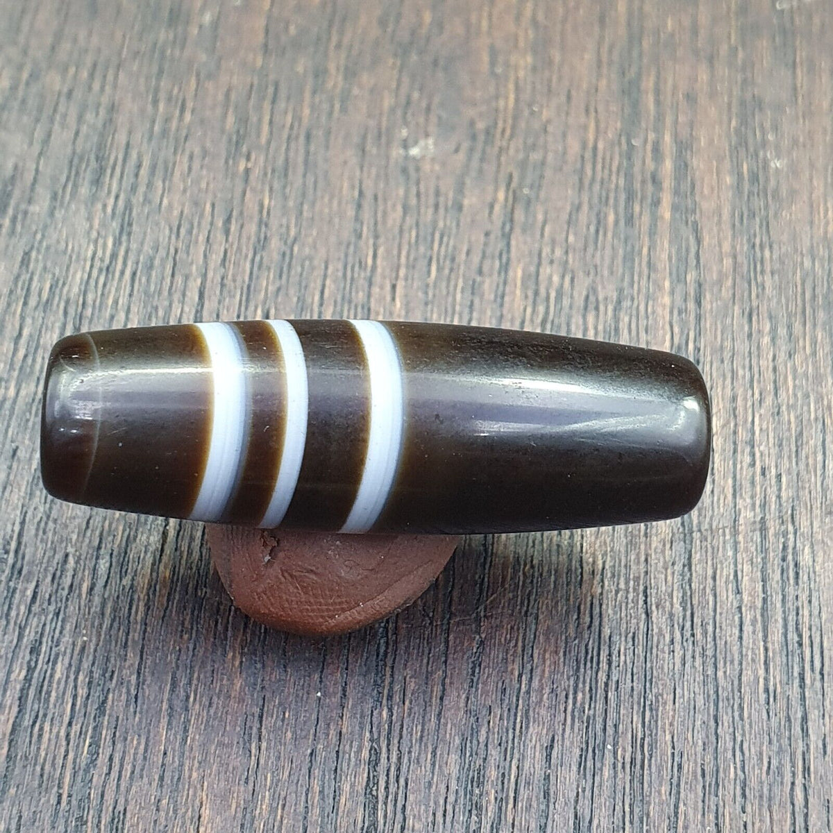 Antique Old Yemeni Agate Natural Rare pattern Banded Agate Bead  BD-A-5