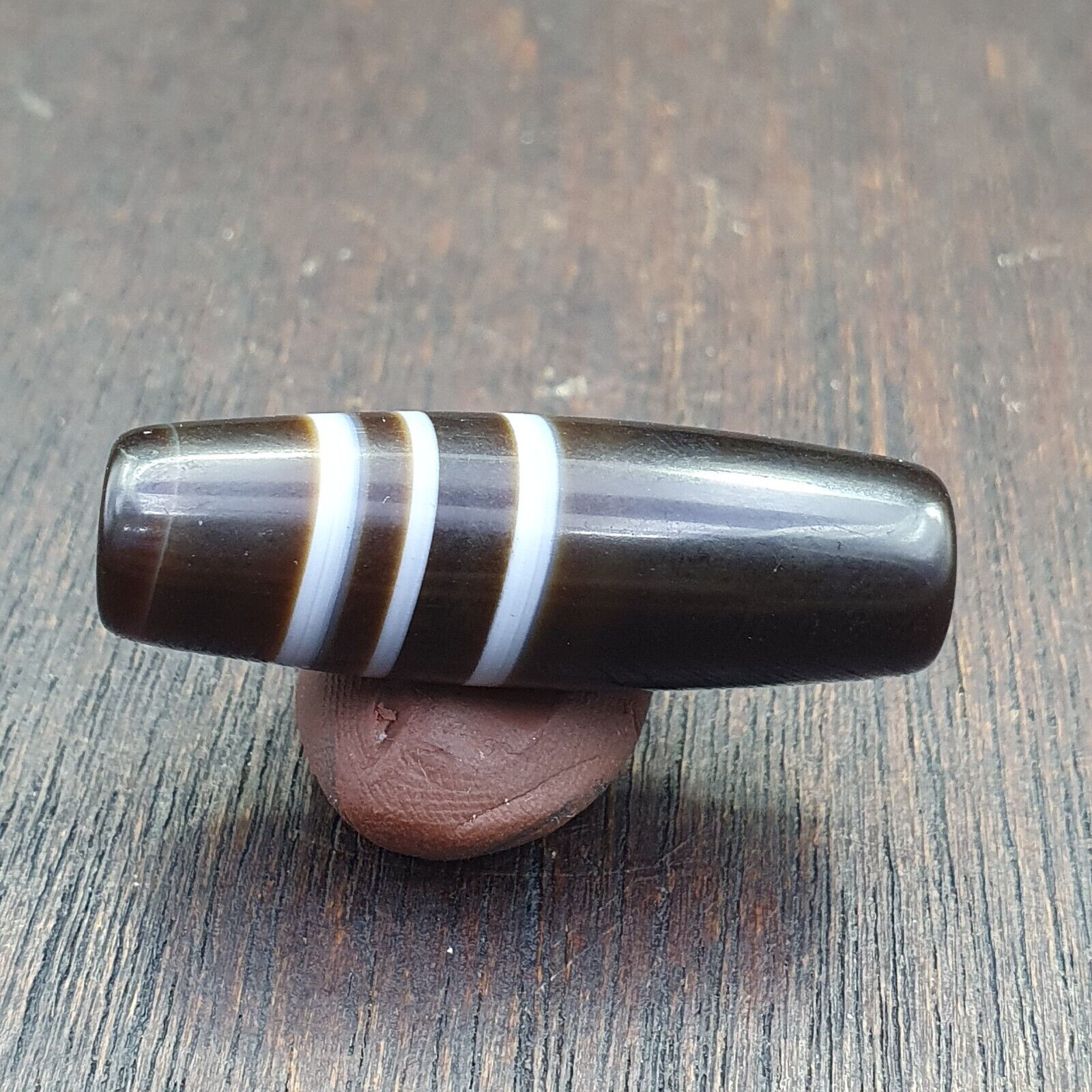 Antique Old Yemeni Agate Natural Rare pattern Banded Agate Bead  BD-A-5