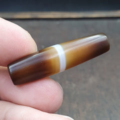 Antique Old Yemeni Agate Natural Rare pattern Banded Agate Bead  BD-A-3
