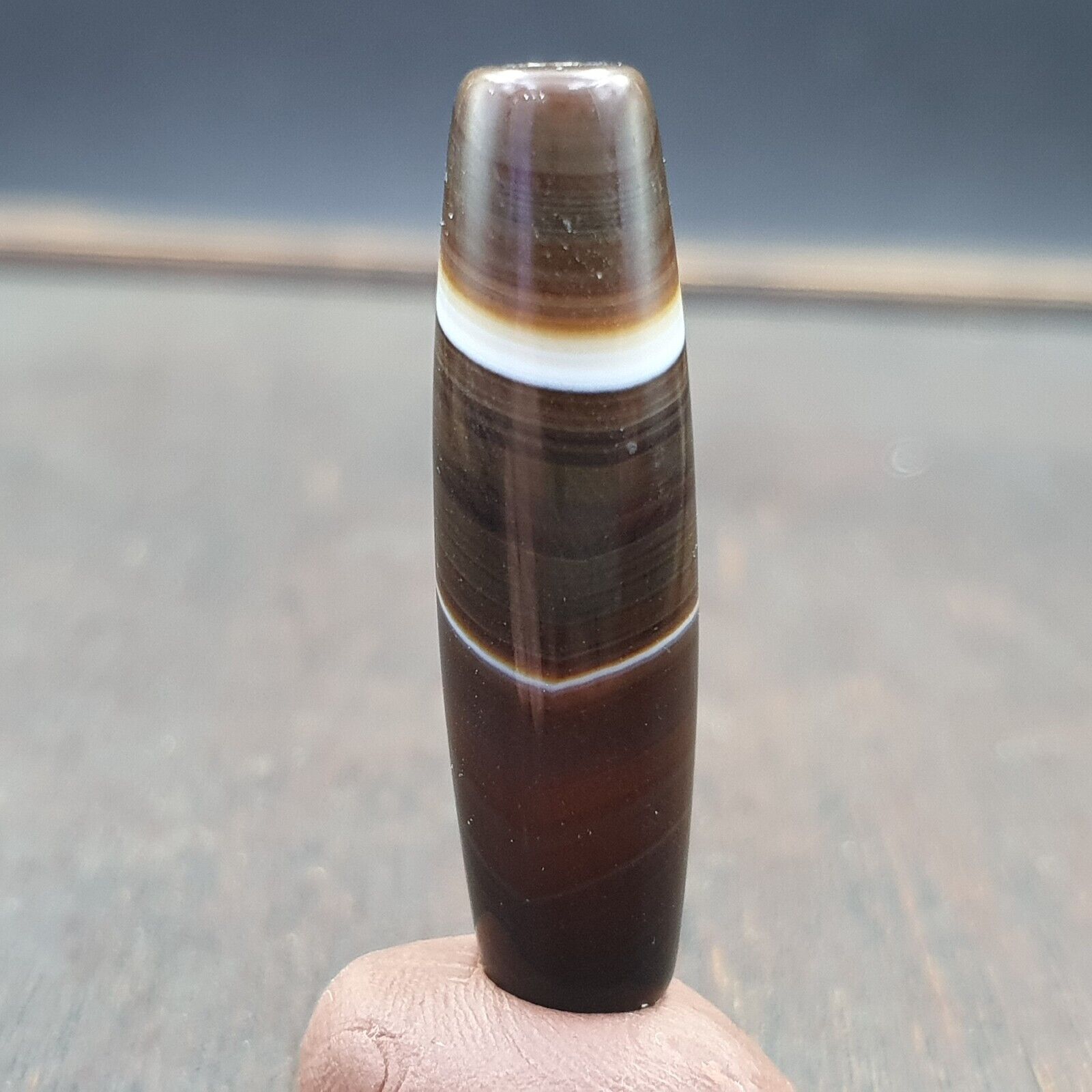 Antique Old Yemeni Agate Natural Rare pattern Banded Agate Bead  BD-A-1