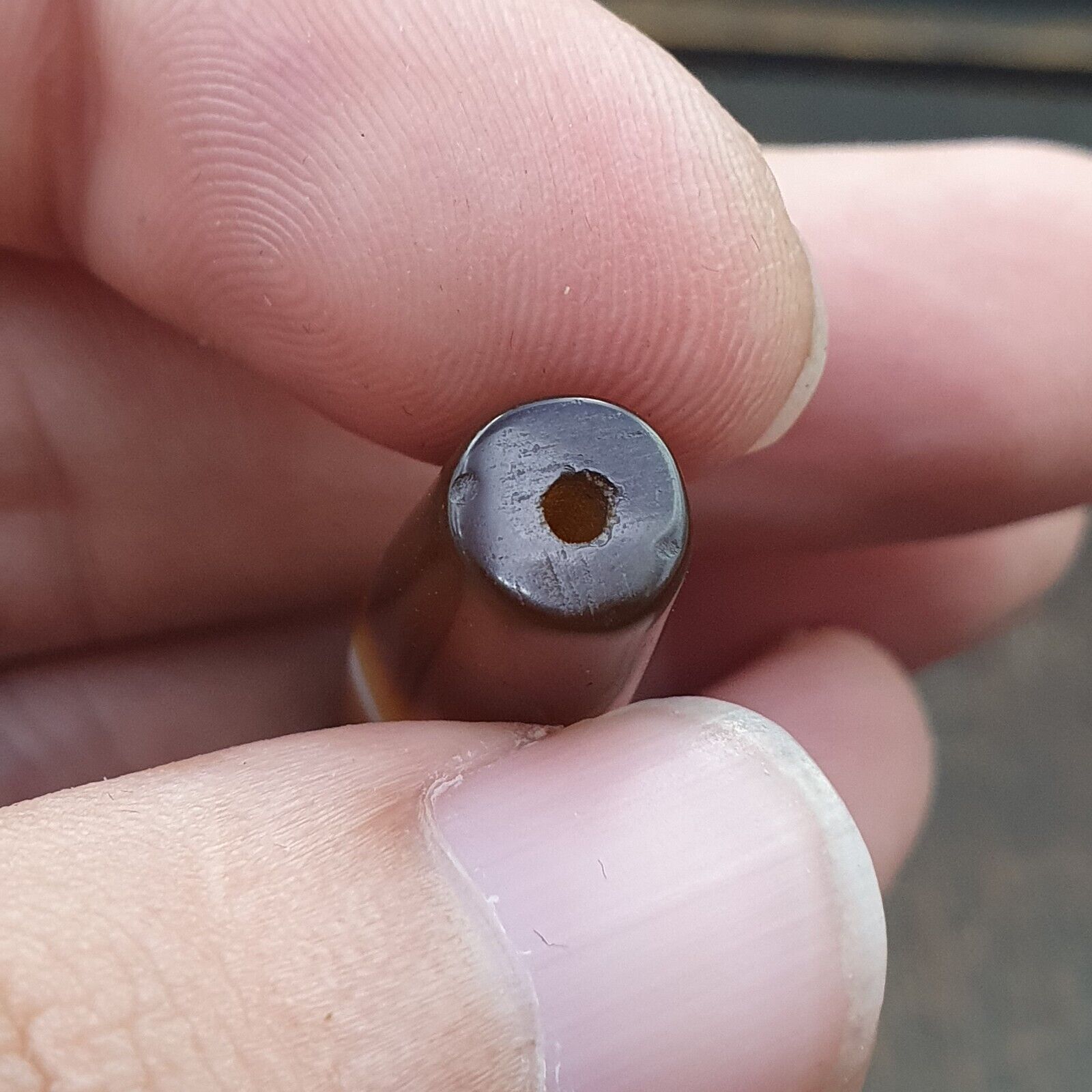 Antique Old Yemeni Agate Natural Rare pattern Banded Agate Bead  BD-A-3