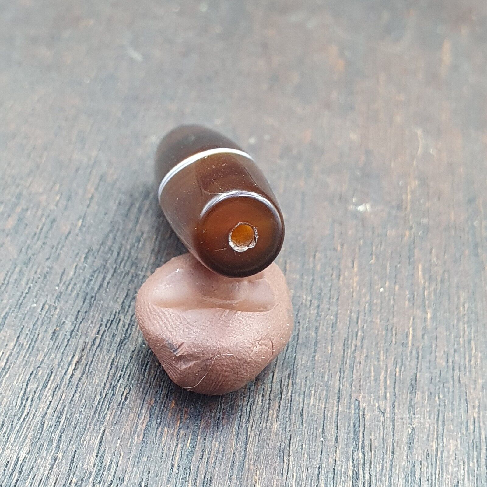 Antique Old Yemeni Agate Natural Rare pattern Banded Agate Bead  BD-A-2