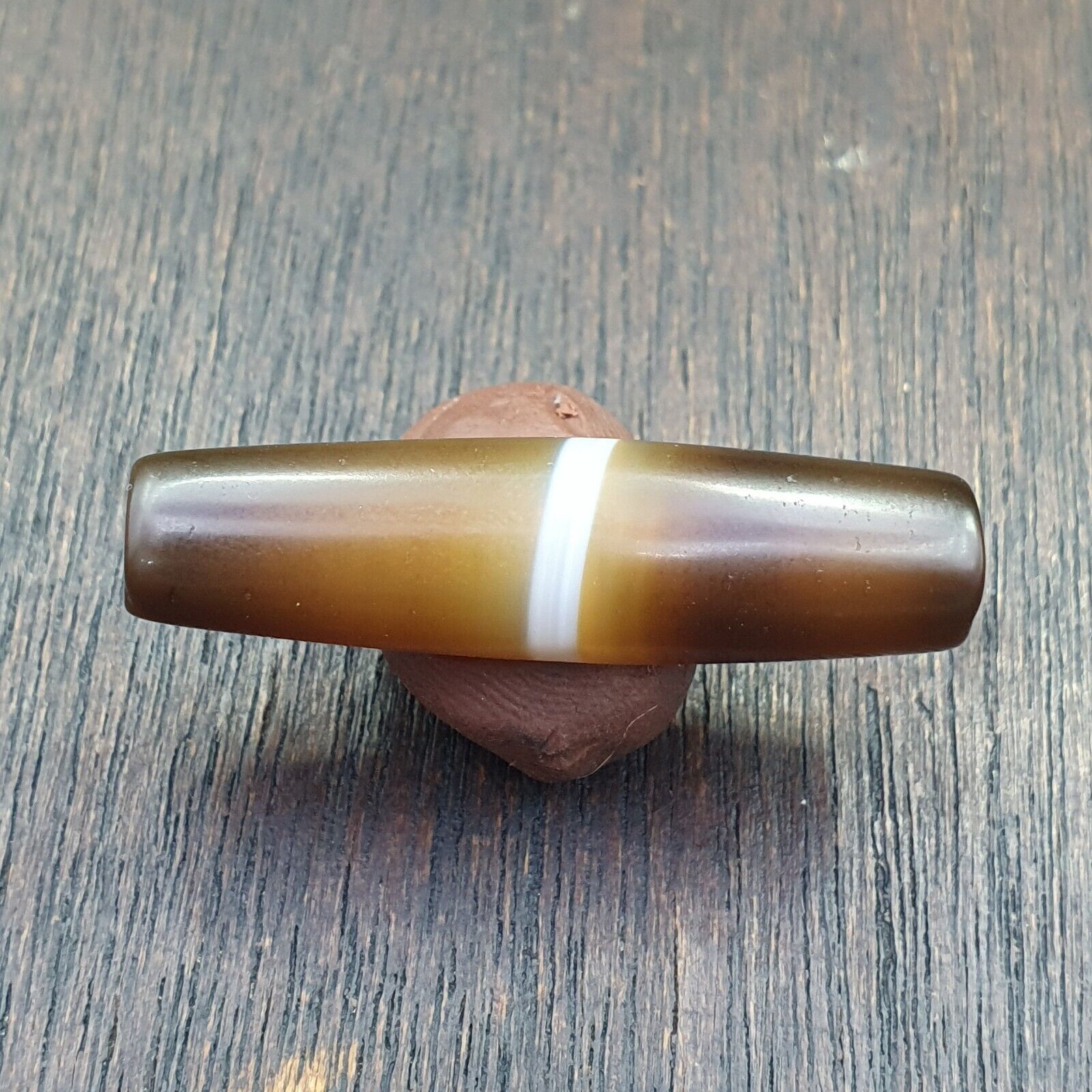 Antique Old Yemeni Agate Natural Rare pattern Banded Agate Bead  BD-A-3