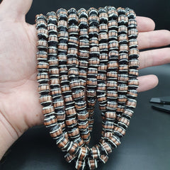 VINTAGE Venerano ART Fancy Beads 10-10.5MM Aventurine GLASS BEADS Necklace