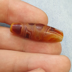 Antique Old Yemeni crystal in Agate Middle Eastern red Agate Bead AMD-45