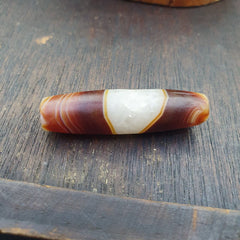 Antique Old Yemeni crystal in Agate Middle Eastern red Agate Bead AMD-45