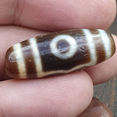 High Quality Antique Tibetan 2 Eyes Agate stone Dzi Bead Amulet HQ-8-1