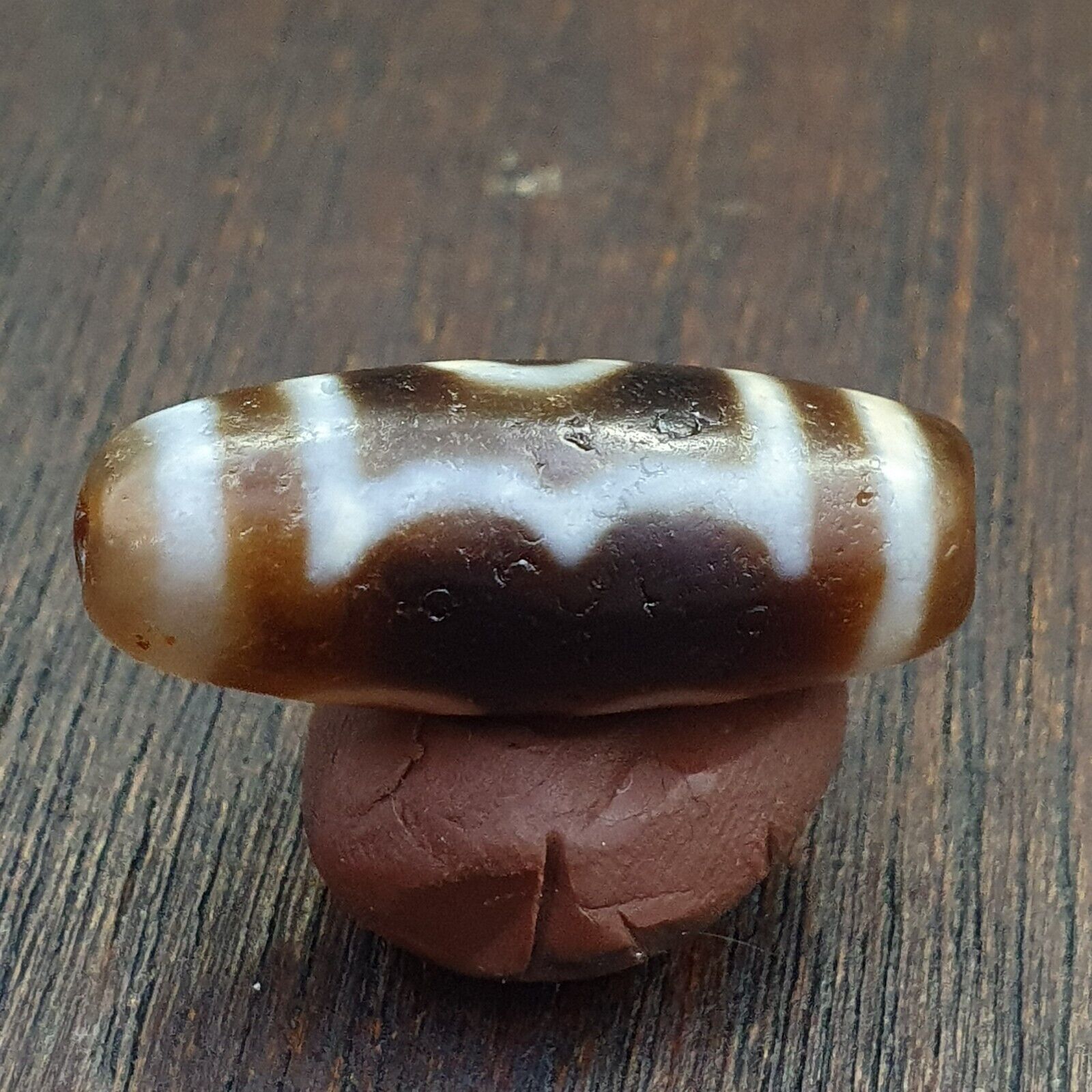 High Quality Antique Tibetan 2 Eyes Agate stone Dzi Bead Amulet HQ-8-1
