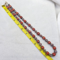 Vintage Chevron Venetian Style Multilayers Glass Beads Necklace NC-808