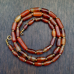 Antique German Africa traded Agate Beads Banded Agate Beads Necklace GRM-1