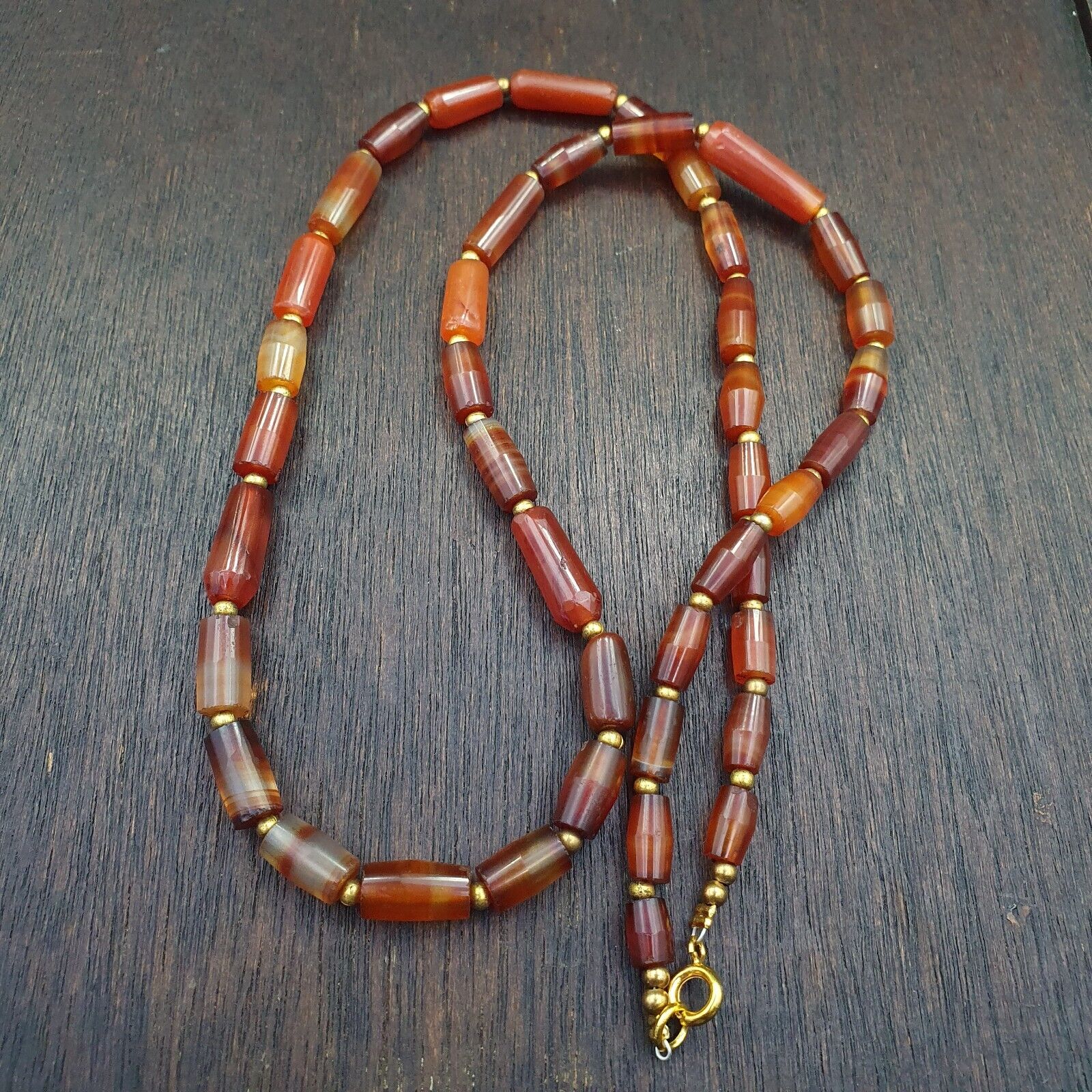 Antique German Africa traded Agate Beads Banded Agate Beads Necklace GRM-1