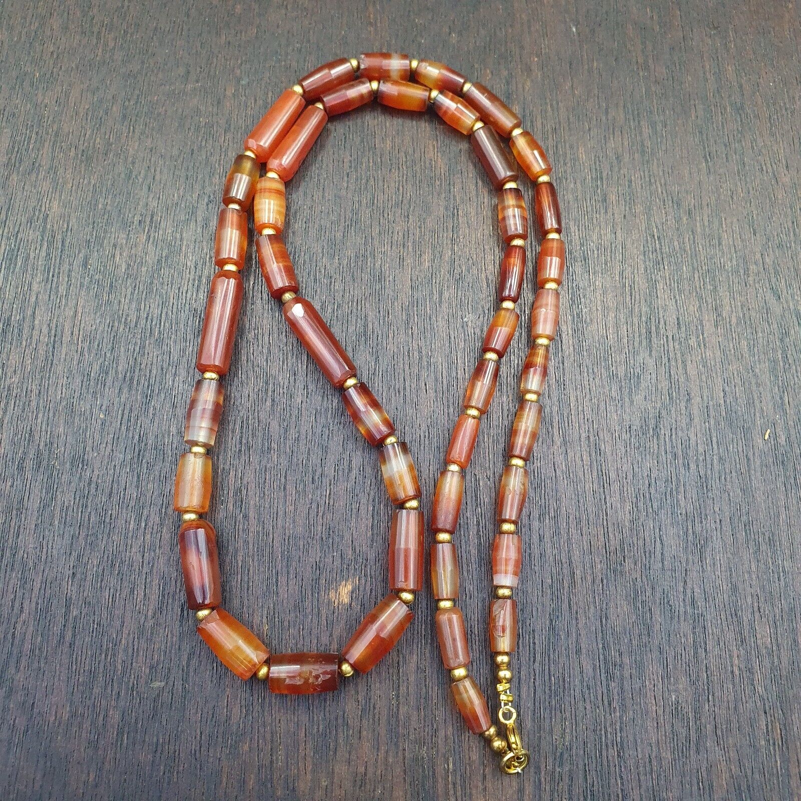 Antique German Africa traded Agate Beads Banded Agate Beads Necklace GRM-3