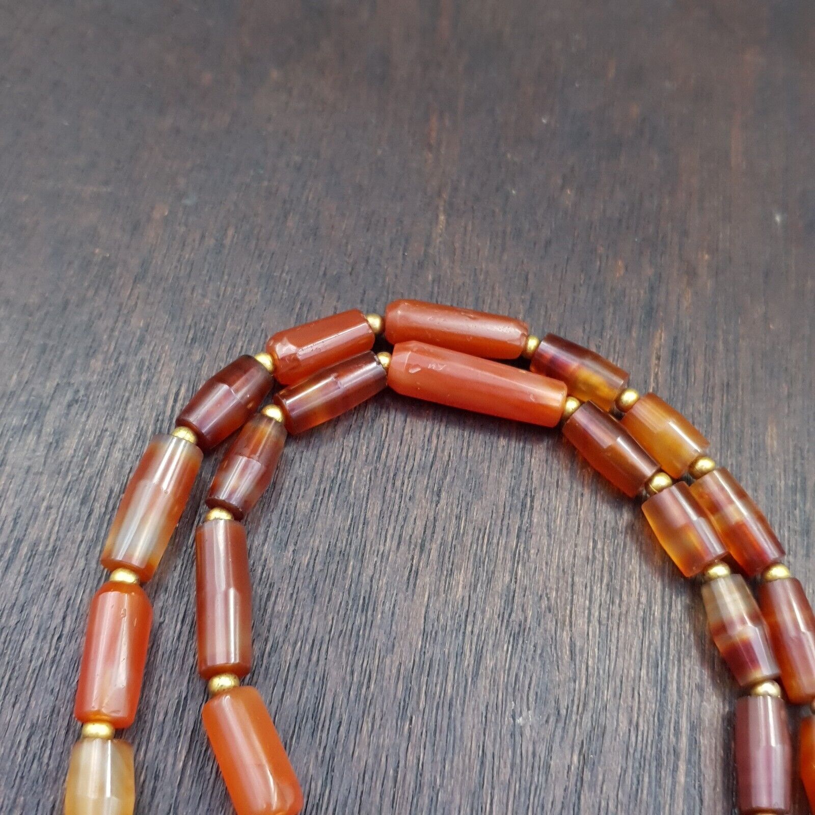 Antique German Africa traded Agate Beads Banded Agate Beads Necklace GRM-1
