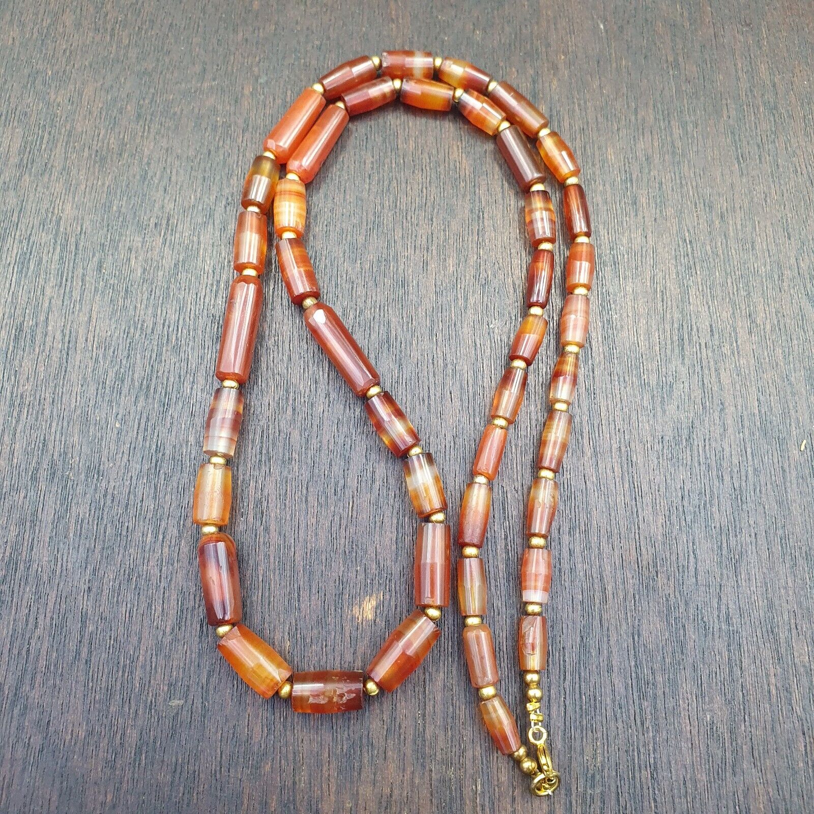 Antique German Africa traded Agate Beads Banded Agate Beads Necklace GRM-3