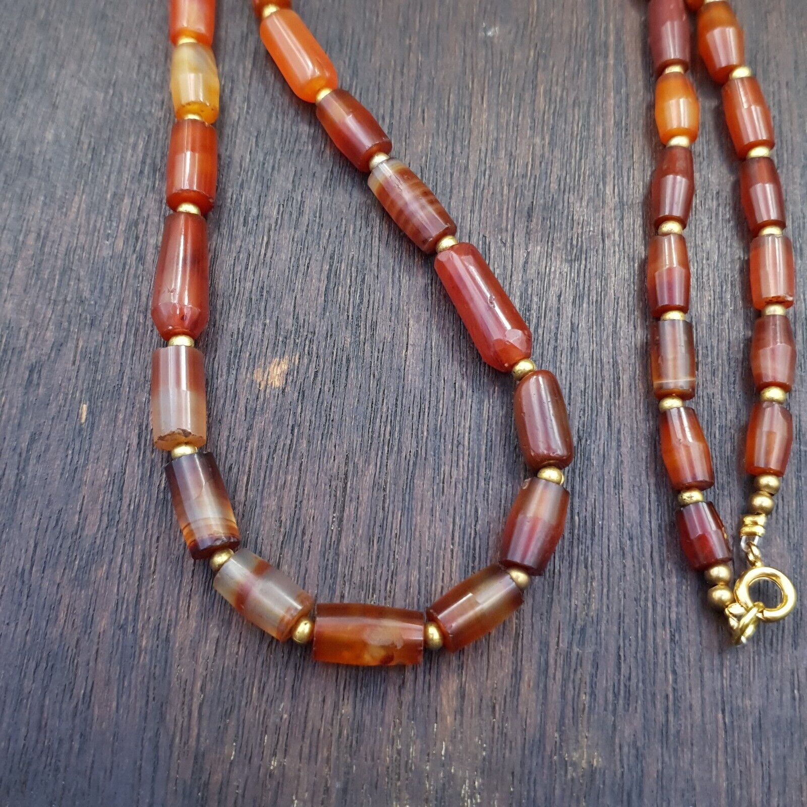 Antique German Africa traded Agate Beads Banded Agate Beads Necklace GRM-1