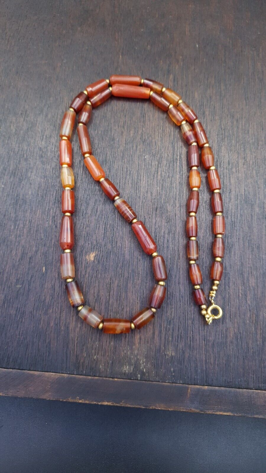 Antique German Africa traded Agate Beads Banded Agate Beads Necklace GRM-1
