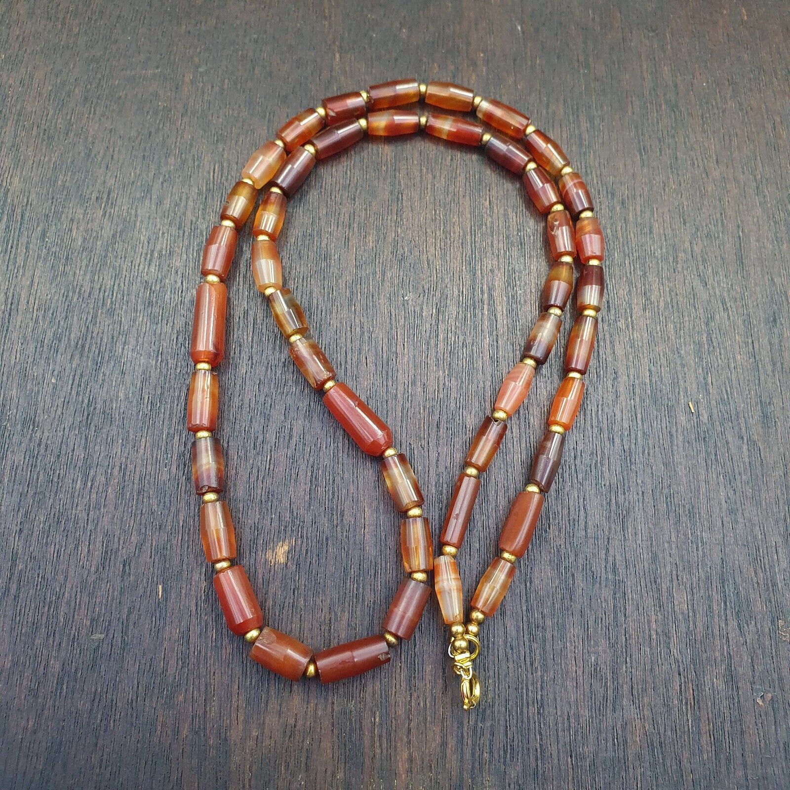 Antique German Africa traded Agate Beads Banded Agate Beads Necklace GRM-2