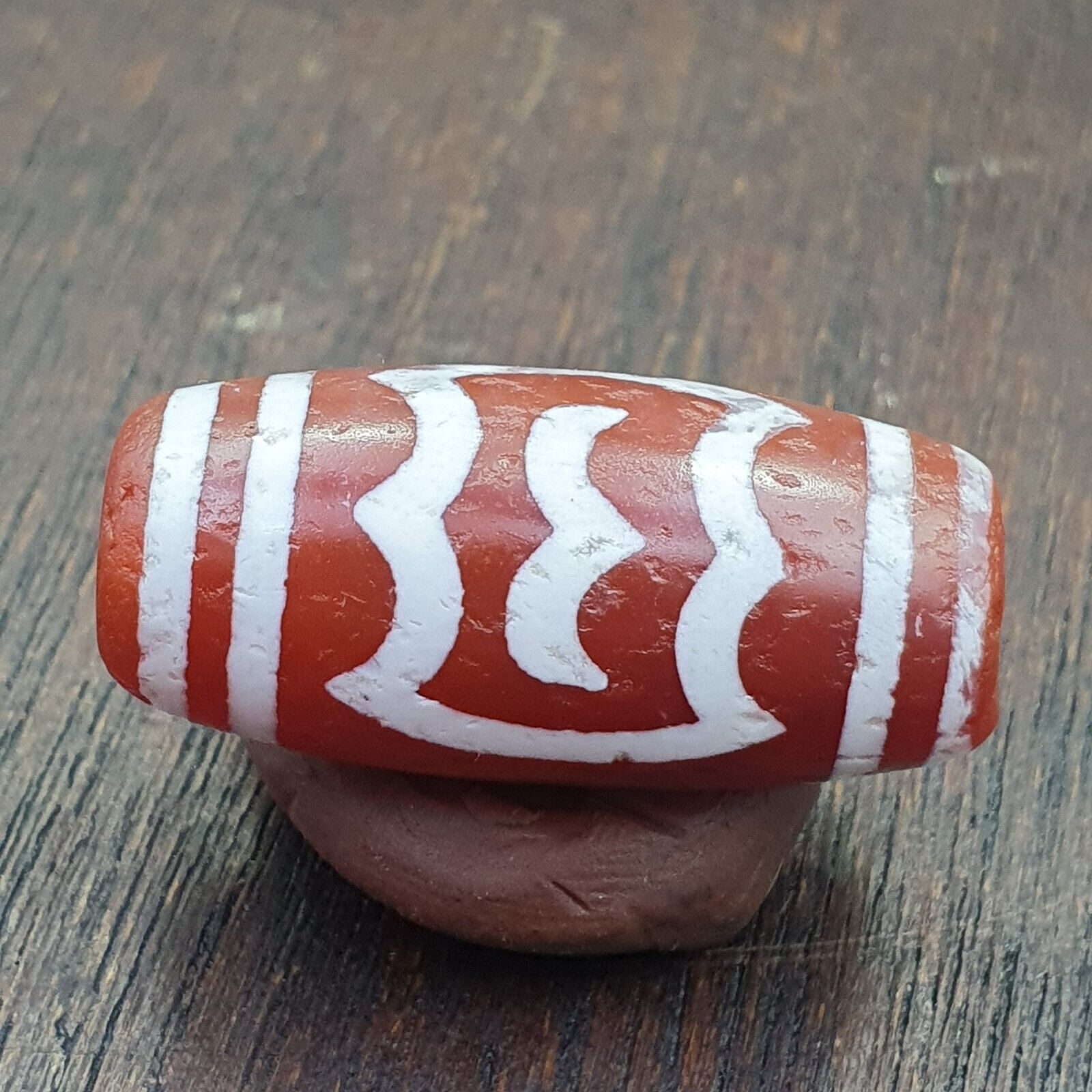 Antique HIMALAYAN Indo Tibetan Central Asian Etched Agate bead AGT-2