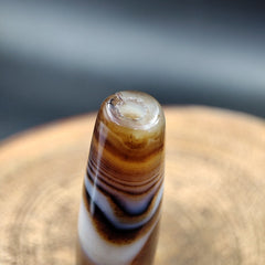 Vintage Old Yemeni Agate Natural Eye Rare pattern Banded Agate Bead  YM-3