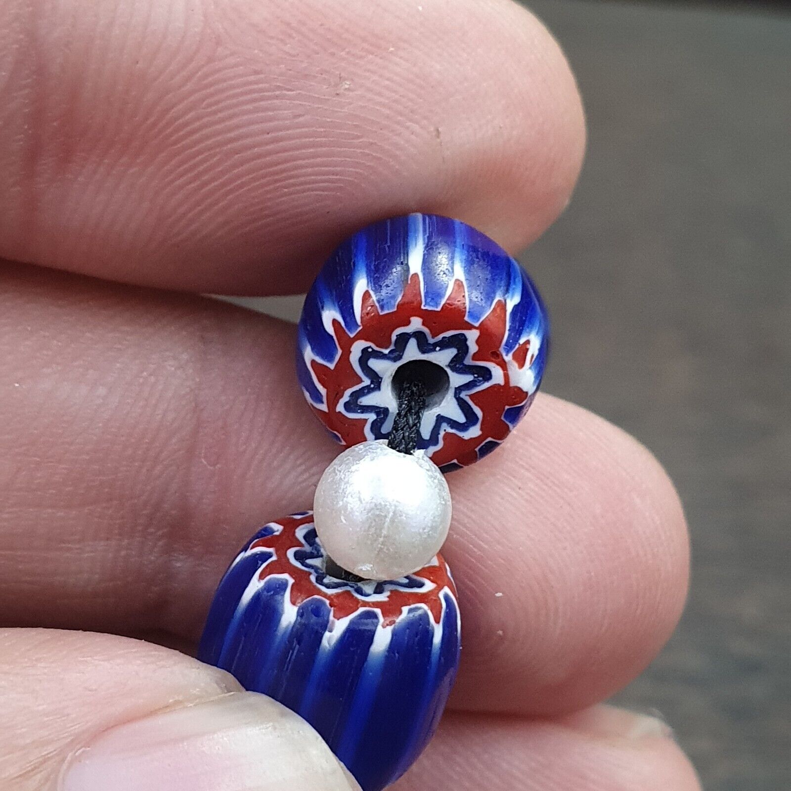 The Timeless Elegance of Venetian Style Blue Chevron Beads Necklace BCN-1