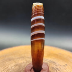 Vintage Old Yemeni Agate Natural Eye Rare pattern Banded Agate Bead  YM-9