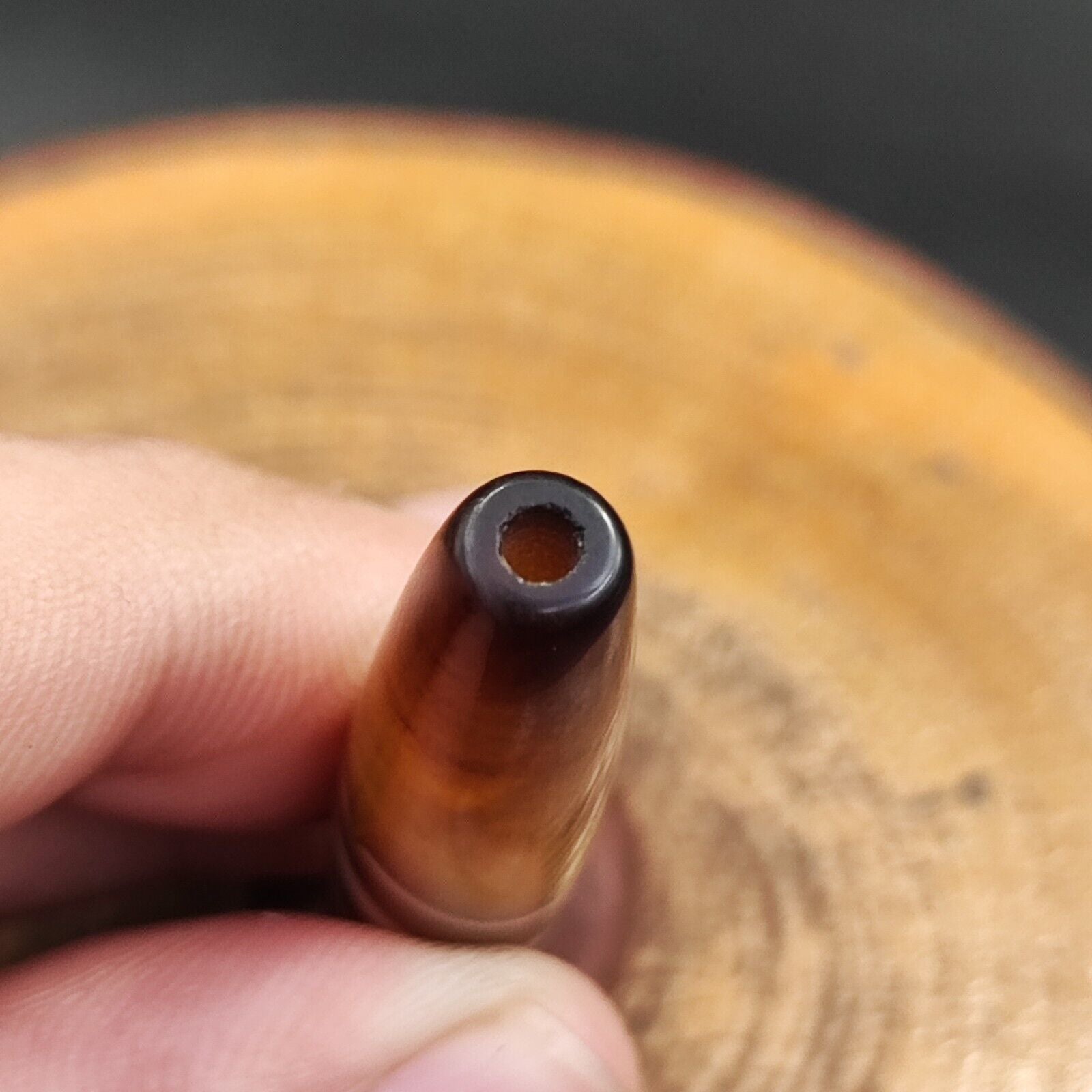 Vintage Old Yemeni Agate Natural Eye Rare pattern Banded Agate Bead  YM-9