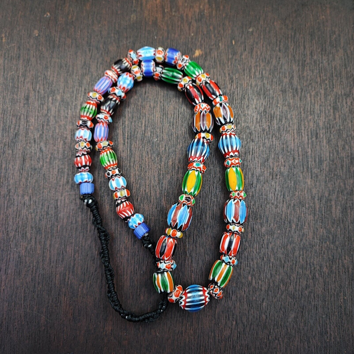 Multi color Beads Chevrons venetian Glass Beads African Necklace 11-12mm