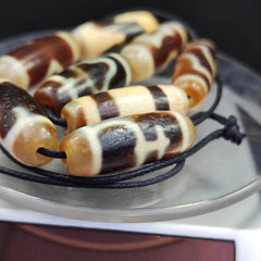 Lot 8 Sacred Treasures: Unveiling the Mystique of Tibetan Antique Dzi Beads