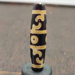 Vintage Old Tibetan 3 Eyes Agate stone Dzi Bead Amulet TB-9-1