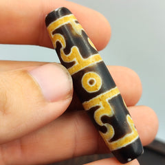 Vintage Old Tibetan 3 Eyes Agate stone Dzi Bead Amulet TB-9-1