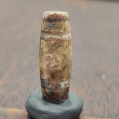 Vintage Old Tibetan 2 Eyes Agate stone Dzi Bead Amulet TB-9-3