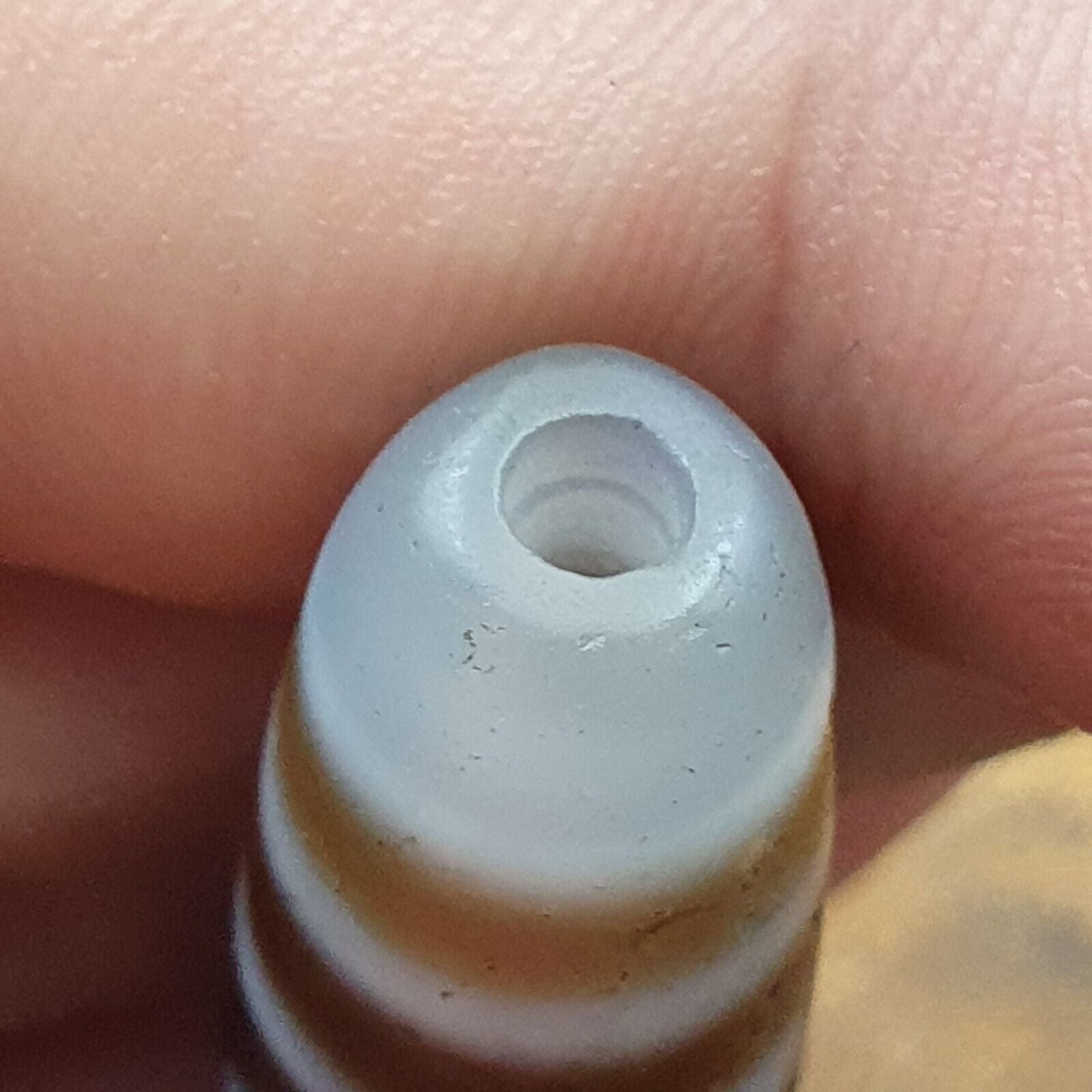 Vintage Old Himalayan Indo Tibetan 5 Eyes pattern Dzi Amulet Pendant Bead B25