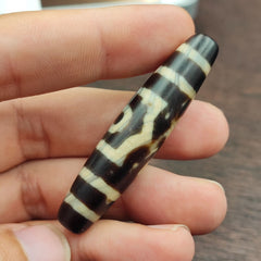 Old Indo Tibetan Agate 3 Eyes in eyes & lines Agate stone Dzi Bead Amulet