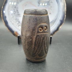 Antique Black Magnetic Stone mysterious animal carving Stone Bead Amulet MG-9-1