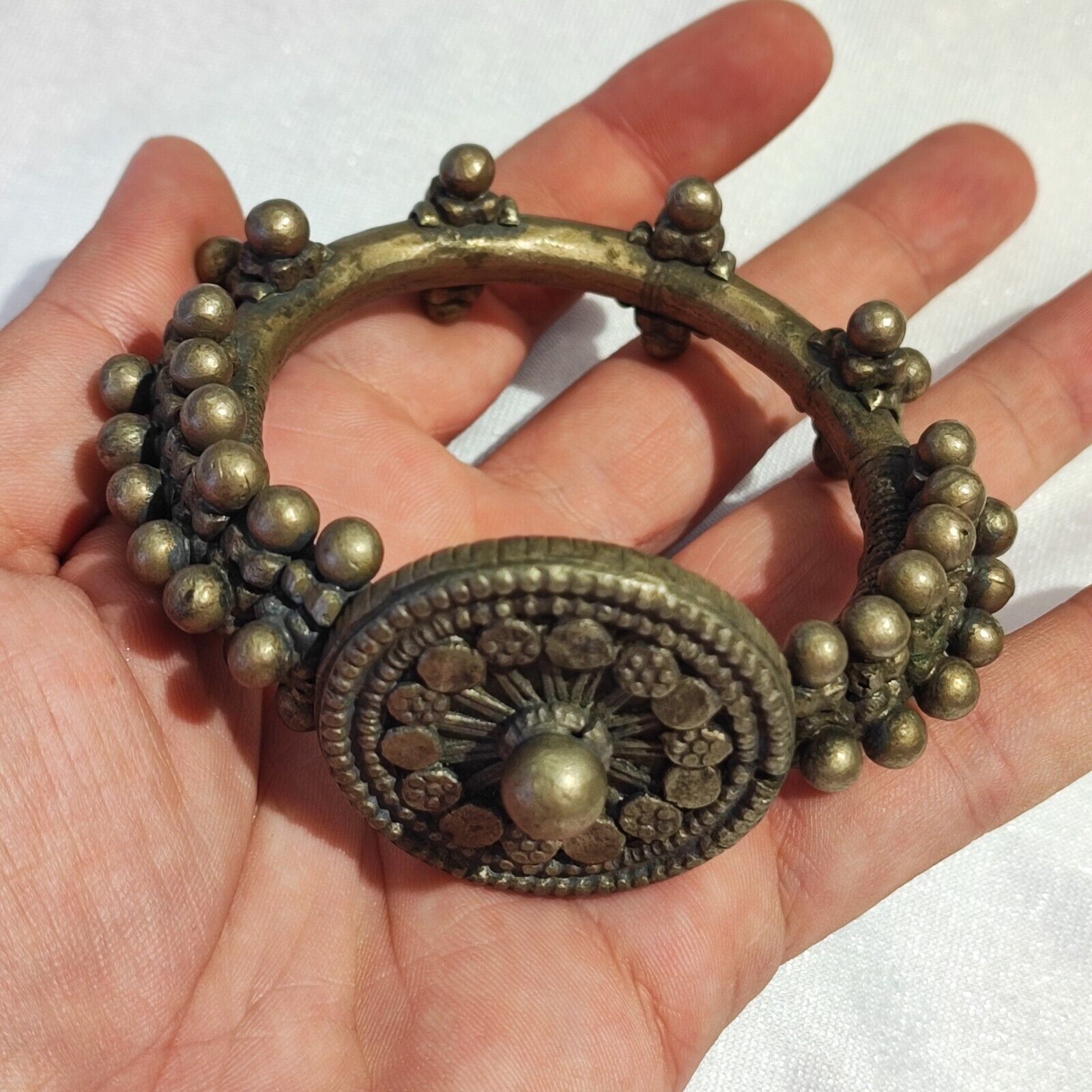 Antique Vintage Wonderful Middle Eastern Brass Bronze Bracelet