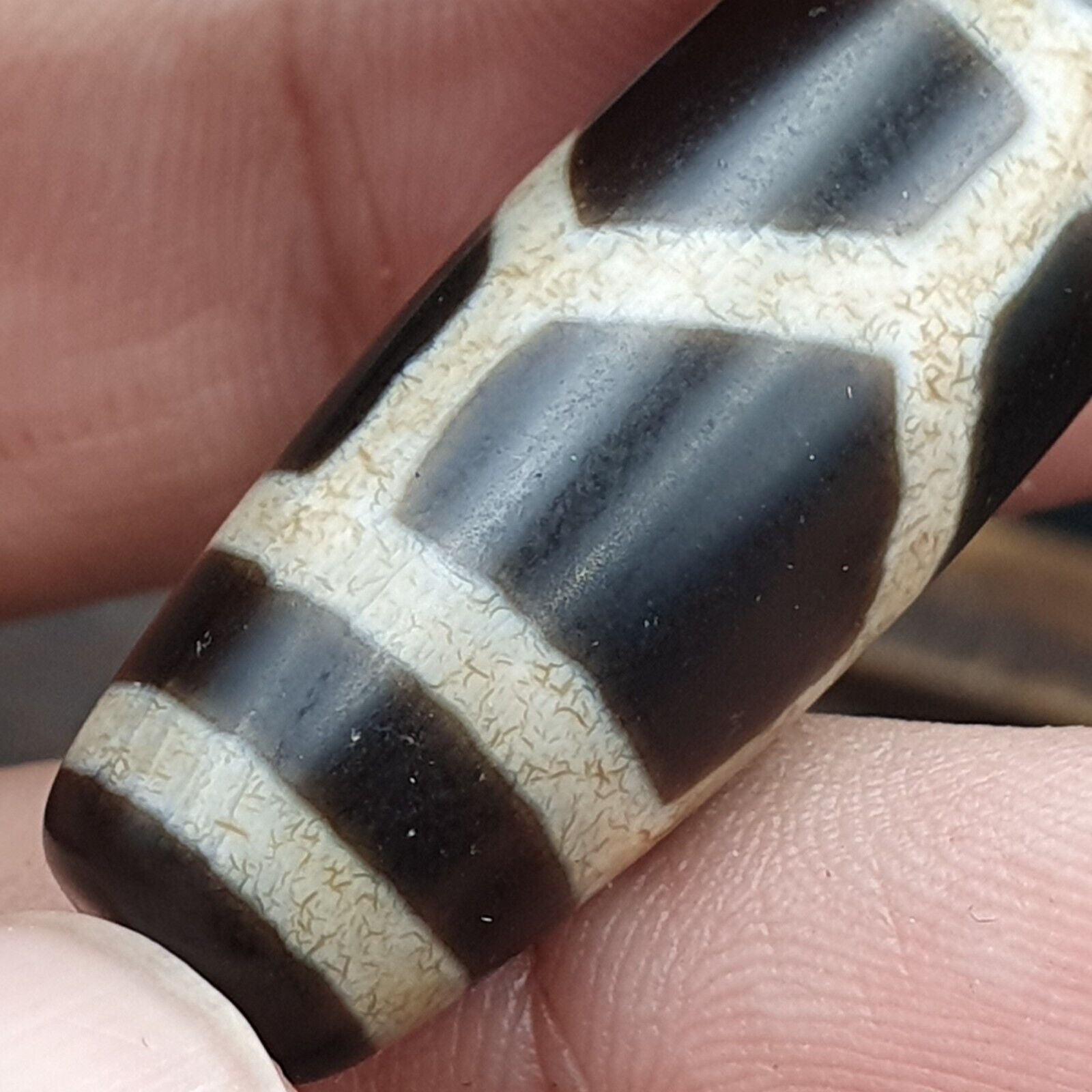 Rare Pattern Tibetan dzi bead old amulet Agate Tibet gzi pendant