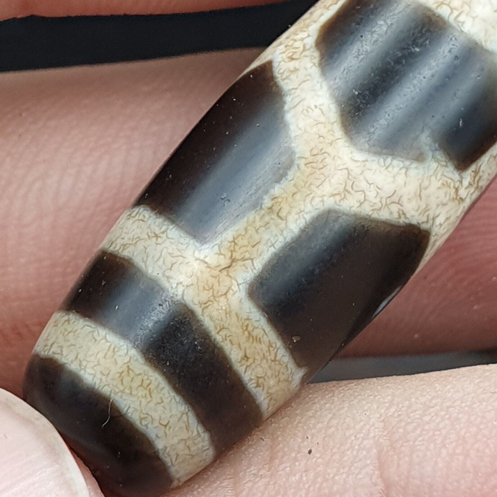 Rare Pattern Tibetan dzi bead old amulet Agate Tibet gzi pendant