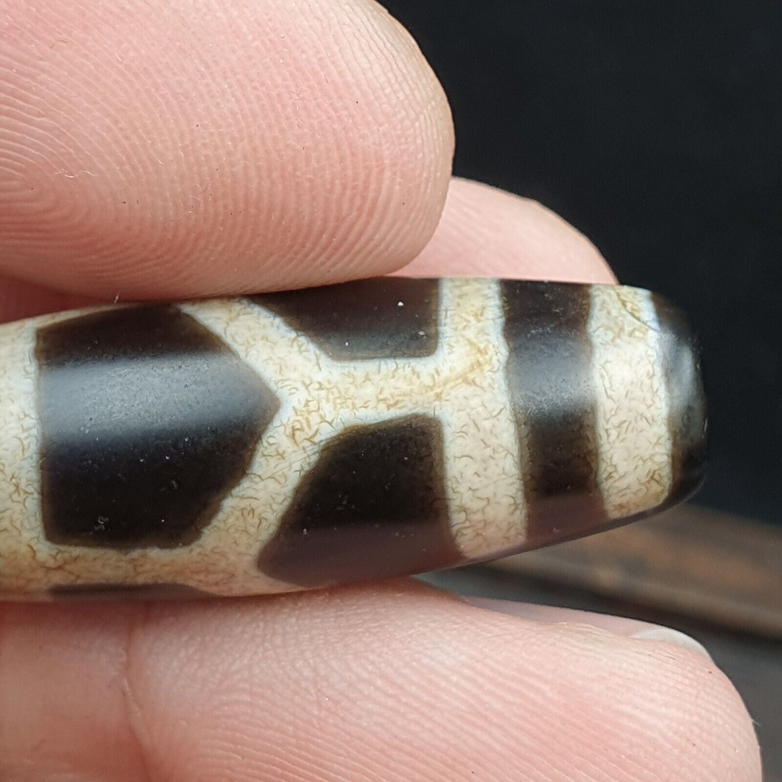 Rare Pattern Tibetan dzi bead old amulet Agate Tibet gzi pendant