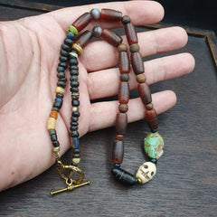 Ancient Islamic Roman Era Antique Glass Beads Necklace #NC 47