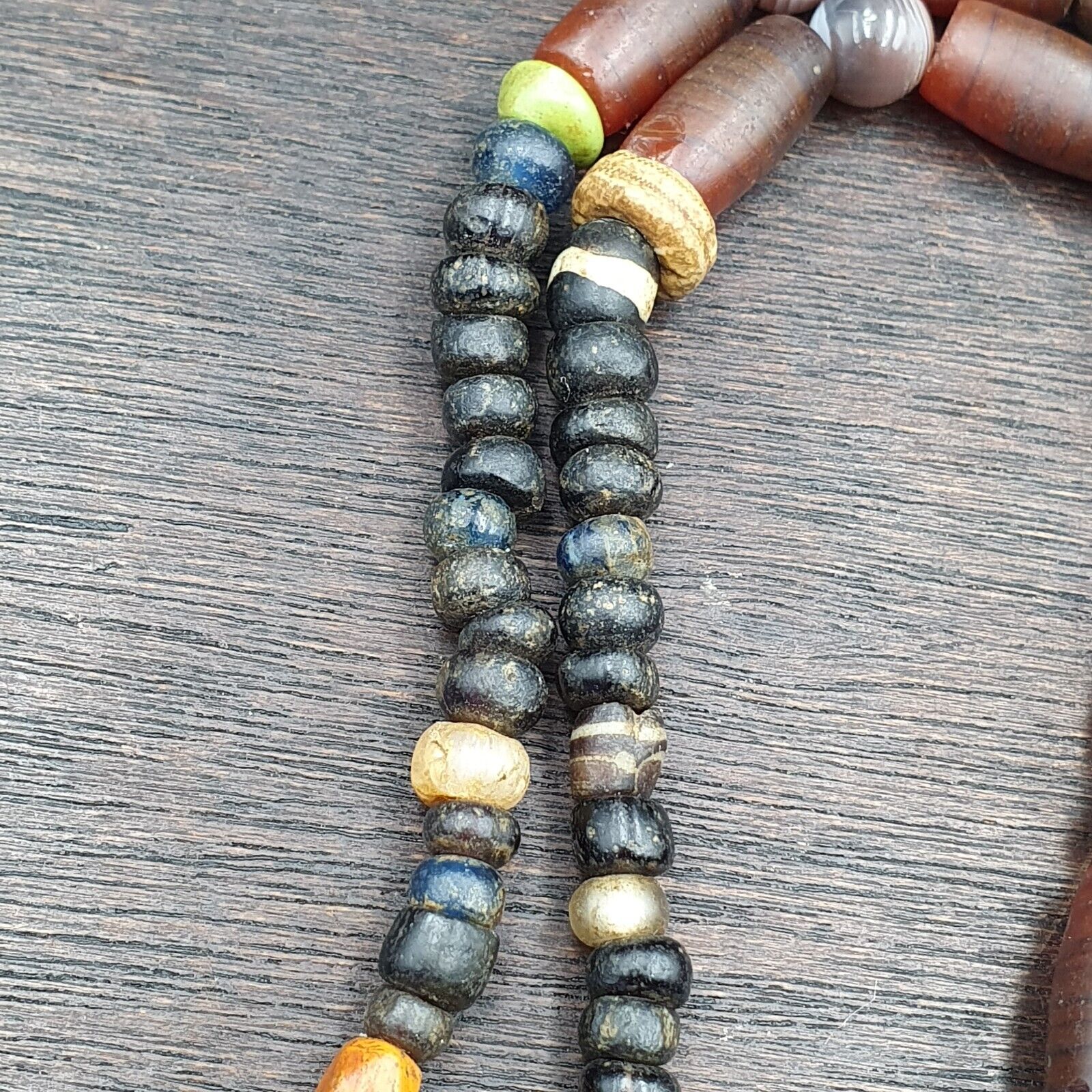 Ancient Islamic Roman Era Antique Glass Beads Necklace #NC 47