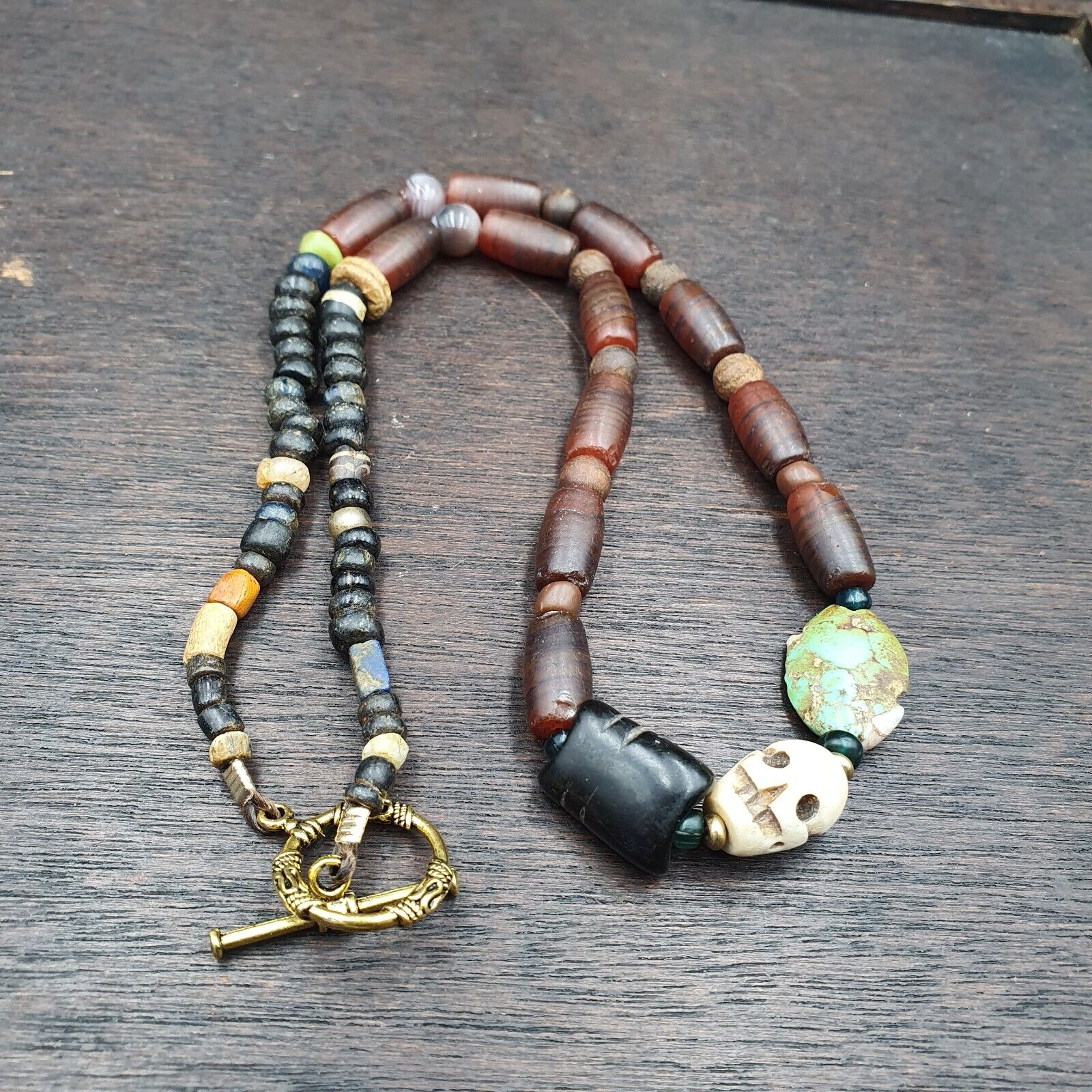 Ancient Islamic Roman Era Antique Glass Beads Necklace #NC 47