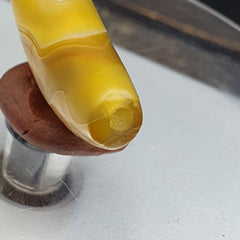 Rare Antique Yemeni Old Crystal Agate Middle Eastern yellow Agate Bead -Y2