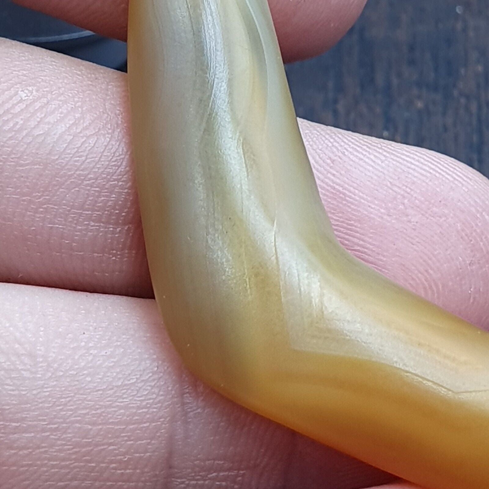 Rare Antique Yemeni Old Crystal Agate Middle Eastern yellow Agate Bead -Y3