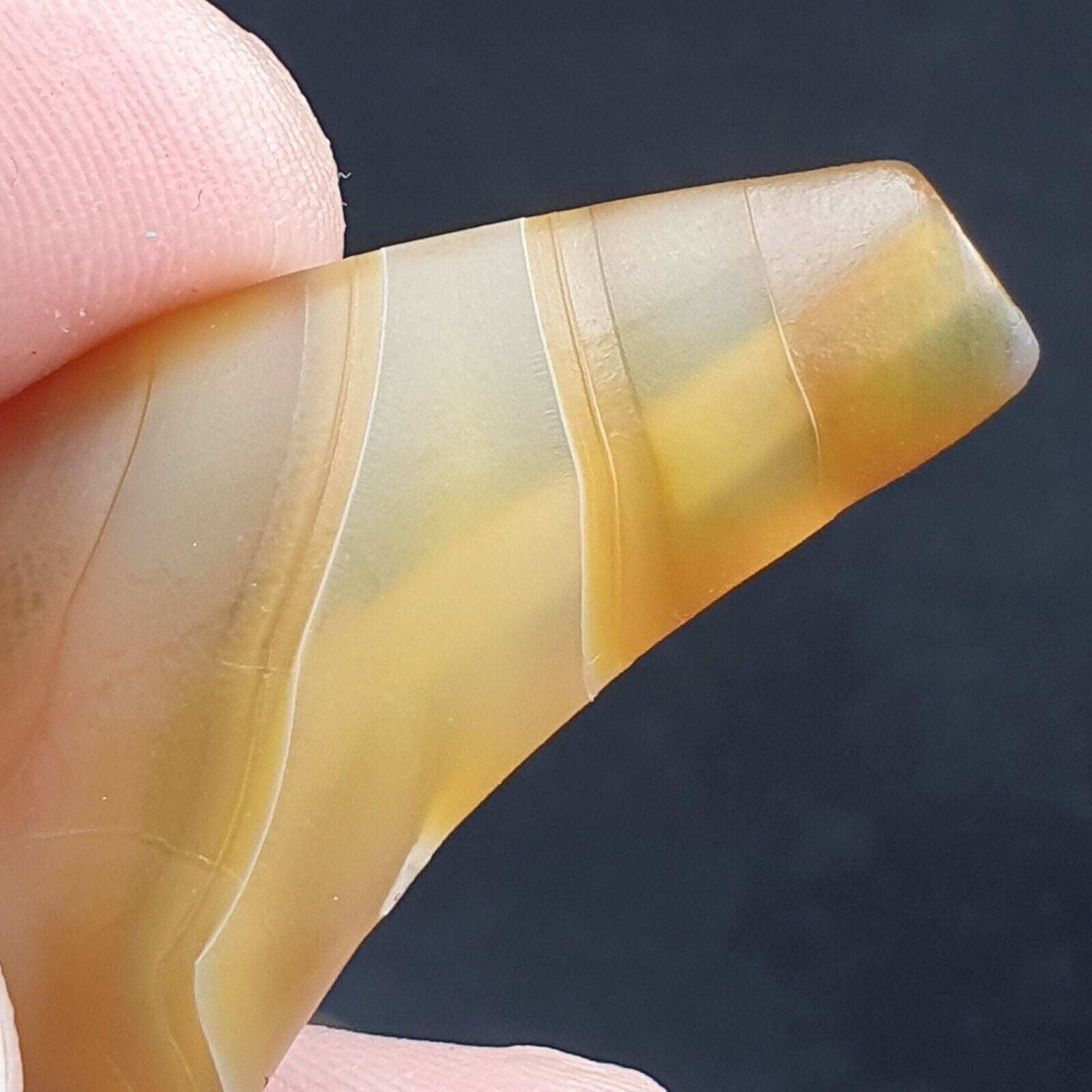 Rare Antique Yemeni Old Crystal Agate Middle Eastern yellow Agate Bead -Y2