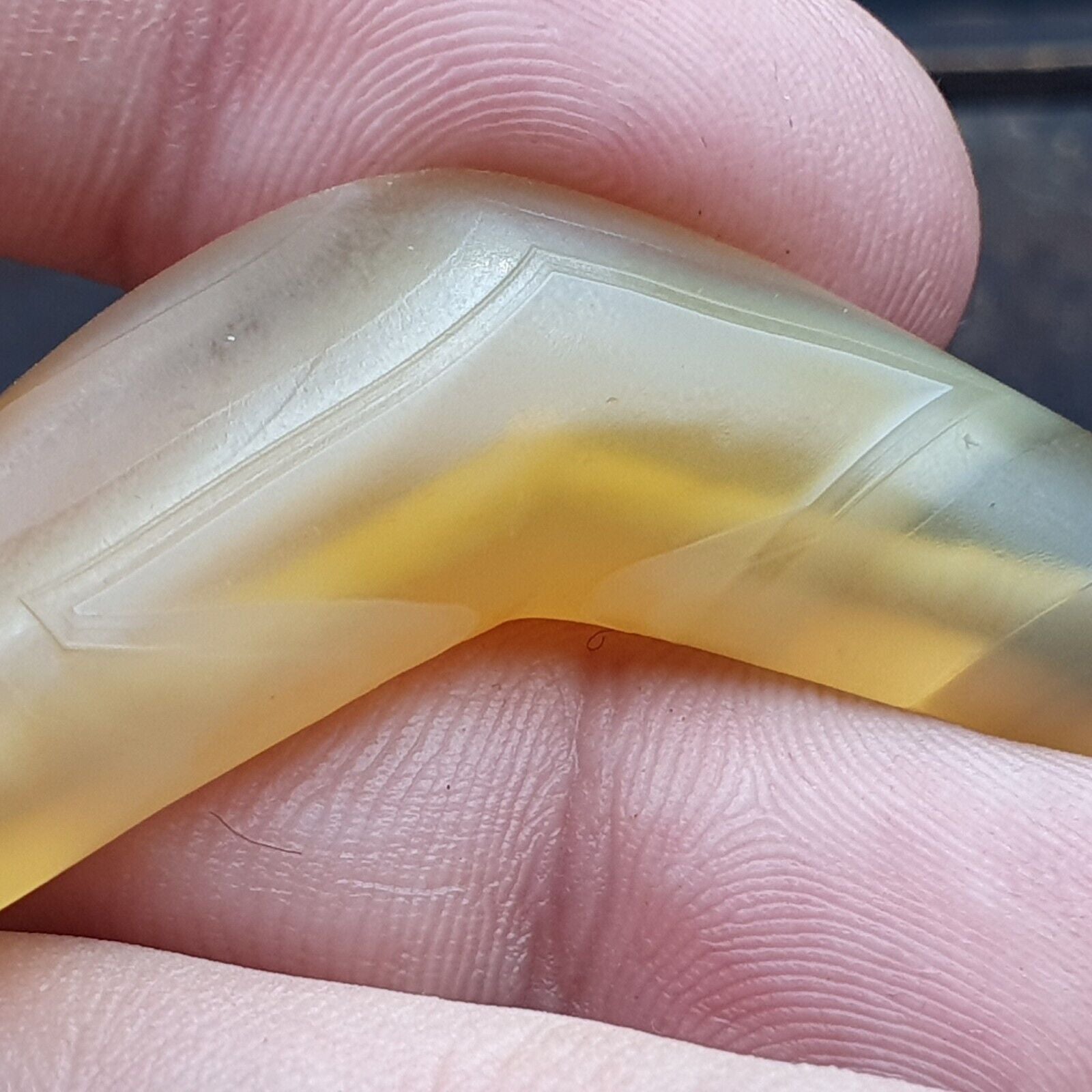 Antique Yemeni Old Crystal Agate Middle Eastern yellow Agate Bead -Y1