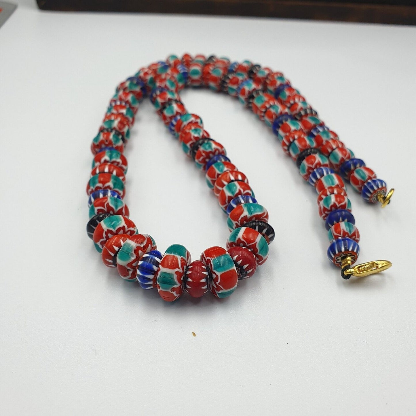 Venetian Style Trade beads Vintage Mix Chevron Beads necklace BCH-30