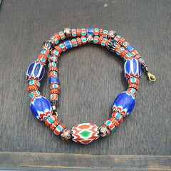 Venetian Inspired Vintage Trade beads Vintage Mix Chevron Beads necklace BCH-36